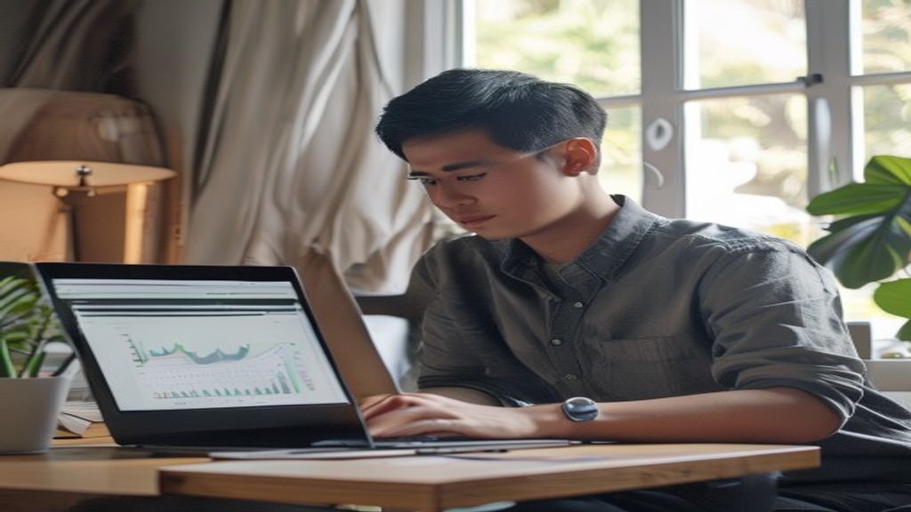 Gambar ilustrasi panduan Affiliate Marketing untuk pemula dengan diagram langkah-langkah dan strategi dasar