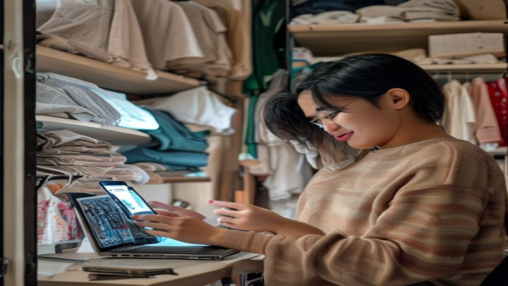 Pengusaha muda mengelola toko online lewat smartphone, menunjukkan fleksibilitas bisnis digital