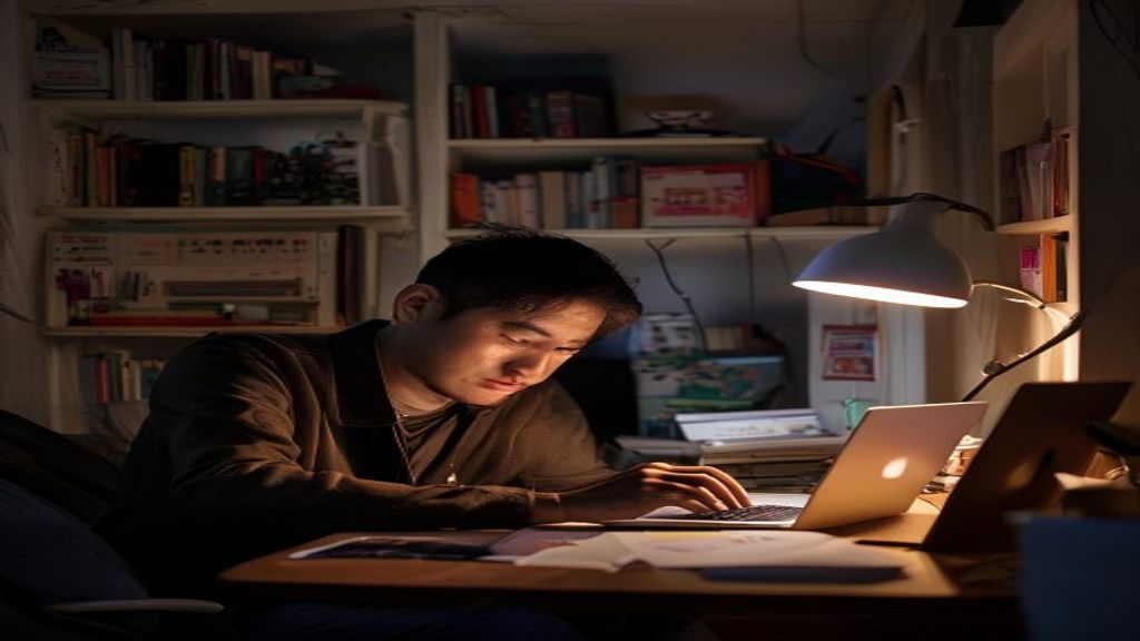Ilustrasi langkah memulai bisnis online dari nol dengan laptop, strategi pemasaran, dan platform e‑commerce.