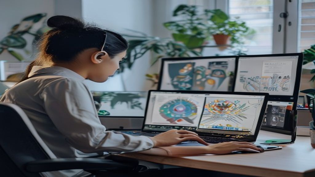 Ilustrasi cara menghasilkan uang menggunakan kecerdasan buatan dengan contoh aplikasi dan strategi bisnis.