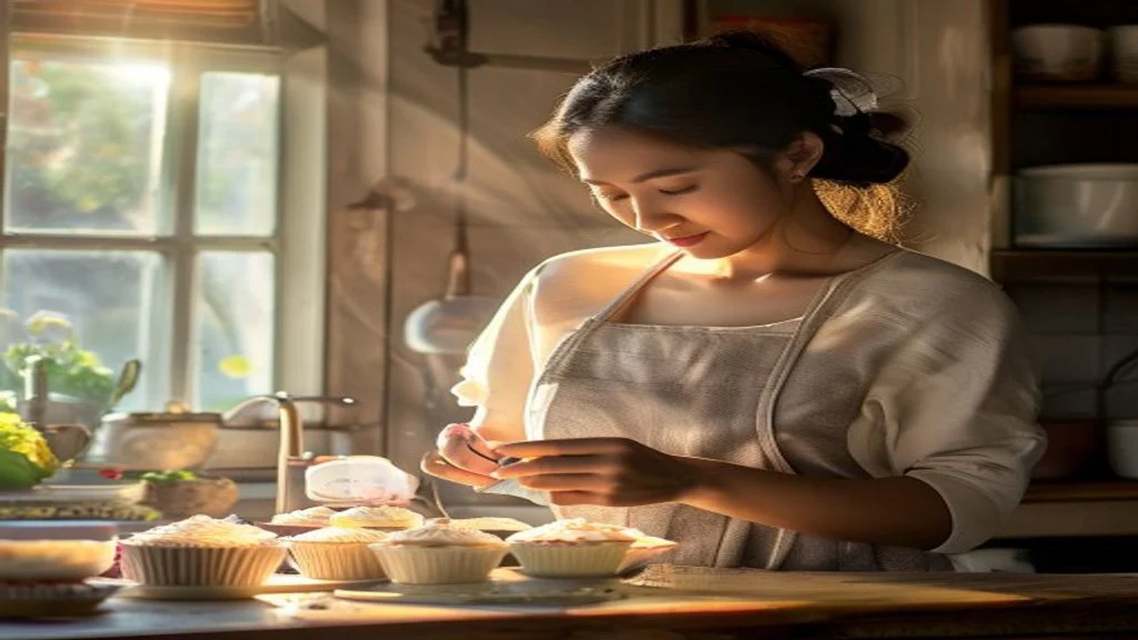 Ibu rumah tangga mengelola toko online dari dapur, memadukan kerja fleksibel dan pendapatan tambahan.