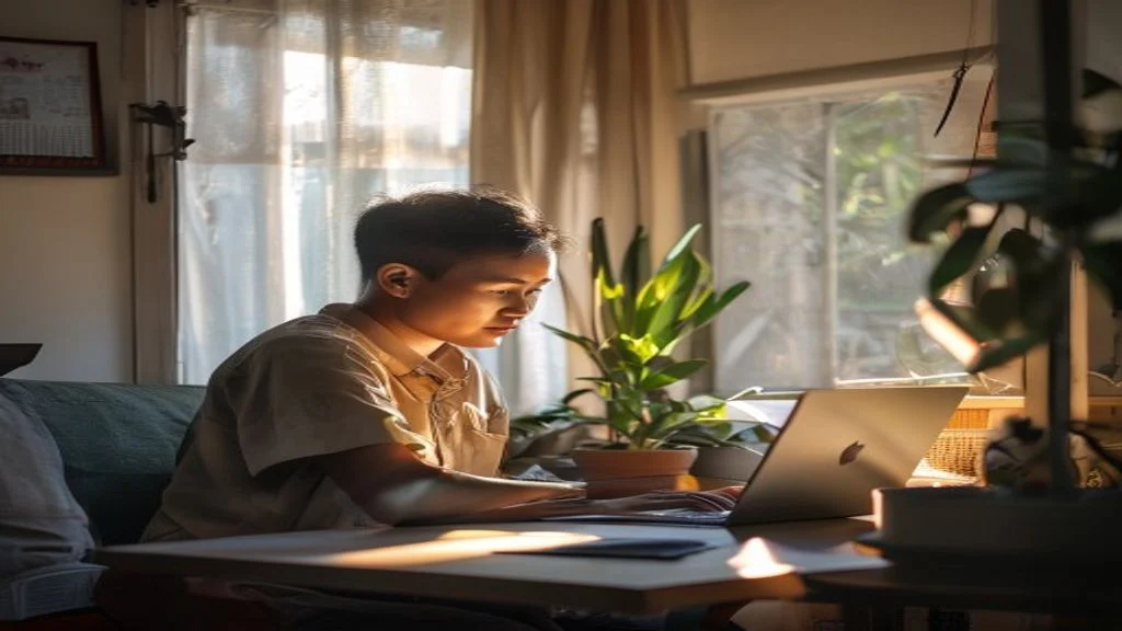 Ilustrasi peluang bisnis online bagi pemula yang dapat dimulai tanpa modal, menampilkan ide kreatif dan strategi sukses.